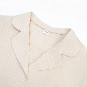 Комплект женский (рубашка, шорты) MINAKU: Home collection цвет бежевый