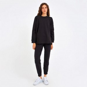 Костюм женский (толстовка, брюки) MINAKU: Home comfort, чёрный
