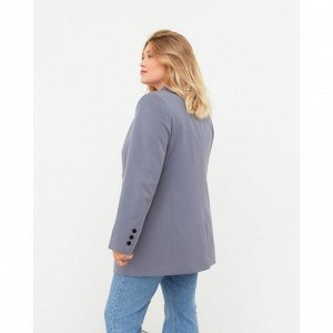 Пиджак женский двубортный MIST plus-size, цвет серо-голубой