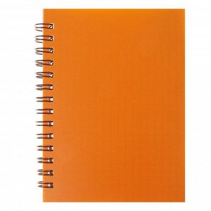 Записная книжка А6, 80 листов в клетку на гребне "Оранжевая. Неон", пластиковая обложка, блок 80 г/м?