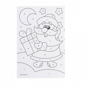 Новогодняя фреска в открытке «Дед Мороз»