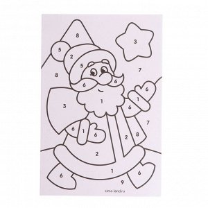 Новогодняя фреска на открытке «Волшебного Нового года!», Дед Мороз, набор: песок 9 цветов 2гр, стека