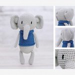 Амигуруми: Мягкая игрушка «Слоненок Мо», набор для вязания, 10 ? 4 ? 14 см
