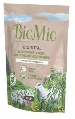 Таблетки д/посудомоечной машины BioMio Bio-Total с маслом эвкалипта, 12 шт.