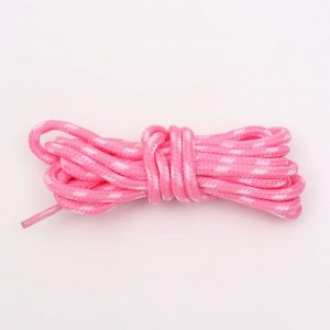 ONLITOP Шнурки для обуви, пара, круглые, 5 мм, 120 см, цвет розовый/белый