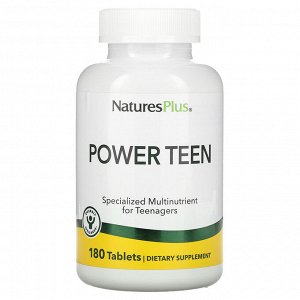 Nature's Plus, Source of Life, Power Teen, питательная добавка для подростков, 180 таблеток