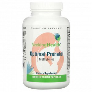 Seeking Health, Optimal Prenatal, безметила, 180 вегетарианских капсул