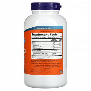 iherb NOW Foods, омега-3, 1000 мг, 200 капсул из рыбьего желатина (1000 мг в 1 капсуле)