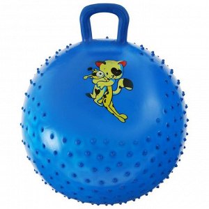 Мяч прыгун с ручкой массажный, d=65 см, 600 г, цвета МИКС
