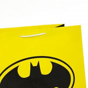 Пакет подарочный Batman, 335х406х155 мм, цвет красно-жёлтый