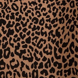 Бумага упаковочная крафт "Леопард" черный, 0,6 х 10 м, 70 г/м2