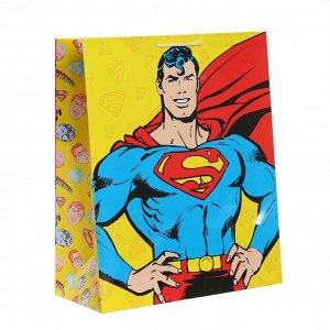 Пакет подарочный Superman-4, большой, 335х406х155 мм