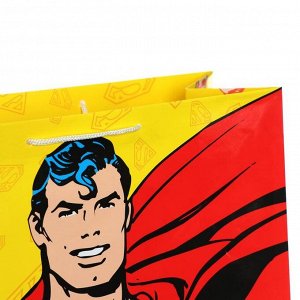 Пакет подарочный Superman-4, большой, 335х406х155 мм
