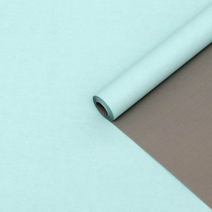 Бумага крафт, двусторонняя, серый-бирюзовый, 0,6 х 10 м