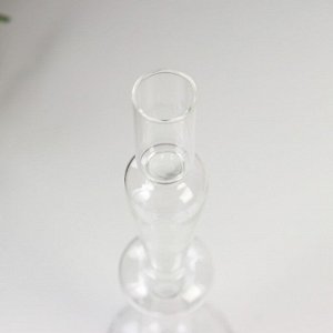 Подсвечник стекло на 1 свечу "Эльзас" прозрачный 30х8,5х8,5 см