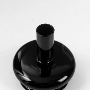 Подсвечник стекло на 1 свечу "Эсон" чёрный d=1 см 11 см
