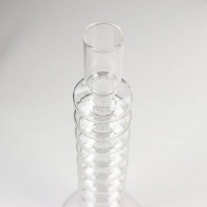 Подсвечник стекло на 1 свечу "Луаре" прозрачный 29х8,5х8,5 см