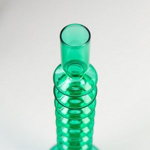 Подсвечник стекло на 1 свечу "Луаре" прозрачный зелёный 29х8,5х8,5 см