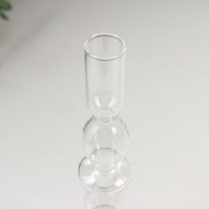 Подсвечник стекло на 1 свечу "Марна" прозрачный 26,5х9х9 см