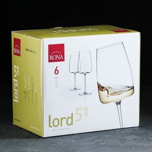 RONA Набор бокалов для вина Lord. Панто Элеганс, 510 мл, 6 шт