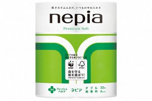 NEPIA/ "Premium Soft" Двухслойная туалетная бумага 30 м. (4 рулона)
