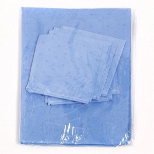 Набор "Голубая лагуна (скатерть 140х140 см, салфетки 30х30 6 шт), трикот, 100% п/э