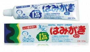 000357 "Fudo Kagaku" "Binotomo salt" Зубная паста для защиты от кариеса и зубного камня отбеливающая солёная 120г 1/30