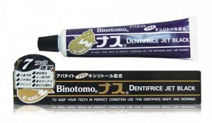 001576 "Fudo Kagaku" "Binotomo Баклажан" Зубная паста для защиты от кариеса и зубного камня отбеливающая черная  80г 1/36