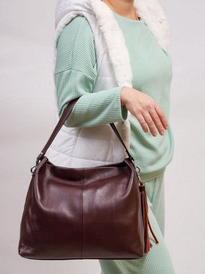Женская сумка из натуральной кожи, цвет бордо