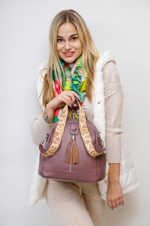 Женская сумка-рюкзак из искусственной кожи, цвет пудра