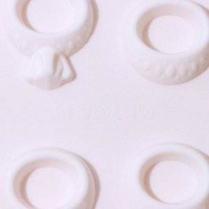 Форма для льда и кондитерских украшений Доляна «Колечки», 27,9x6,1 см, цвет МИКС