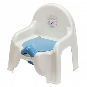 Горшок-стульчик детский пластмассовый "Деко" 31х27х35см, слоник (Россия)