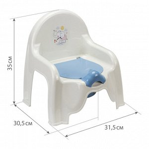 Горшок-стульчик детский пластмассовый "Деко" 31х27х35см, слоник (Россия)