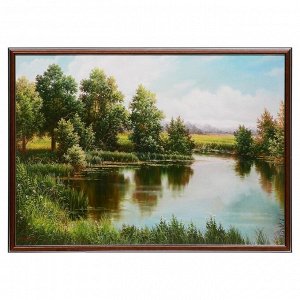 Картина "Вечернее озеро" 50х70(53х73) см