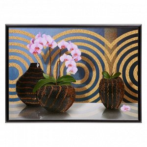 Картина "Орхидея в вазе" 50х70(53х73)см