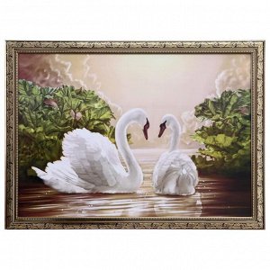 Картина "Сказочны лебеди" 56*76 см
