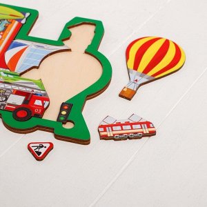 Головоломка «Все виды транспорта» 28 x 20 дерево