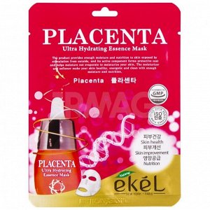 EKEL Маска тканевая с экст. плаценты Ekel Placenta Ultra Hydrating Essense Mask25мл,600шт Арт-270125