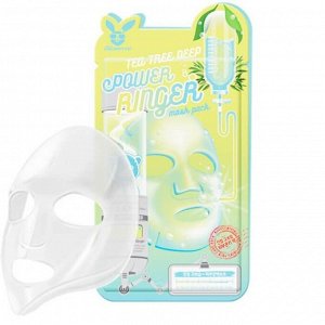 Elizavecca Тканевая маска д/лица Чайное дерево Power Ringer Mask Pack Tea Tree,23мл,500шт Арт-941907