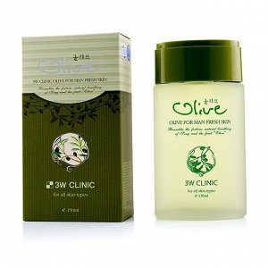 3W Освежающий тоник для мужской кожи, с оливой "Olive For Man Fresh Skin" 150мл 1*50 шт Арт-85777