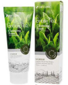 3W Пенка очищающая д/умывания с зелёным чаем "Green Tea Foam Cleansing"100мл., 200шт Арт-74871/20339
