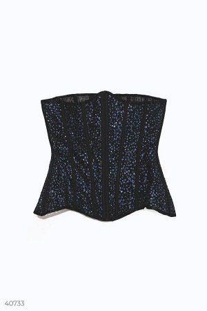 Gepur Черное платье комбинация с корсетом