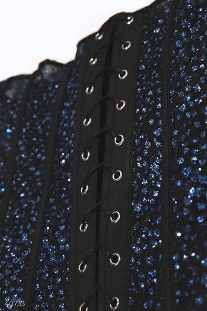 Gepur Черное платье комбинация с корсетом