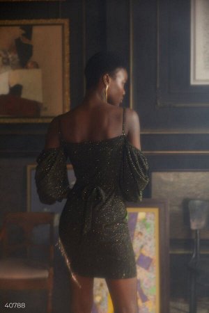 Gepur Платье мини с черными блестками