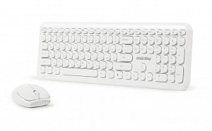 Комплект клавиатура+мышь мультимедийный Smartbuy 666395 белый (SBC-666395AG-W)