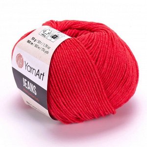 Пряжа YarnArt Jeans цвет №26 коралл