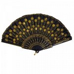 1501-5843 Веер черный с золотом