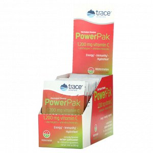 Trace Minerals Research, Electrolyte Stamina PowerPak, арбузный шипучий, 30 пакетиков по 5,5 г (0,19 унции)