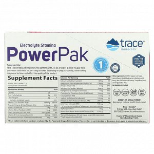 Trace Minerals Research, Electrolyte Stamina PowerPak, ягодная смесь, 30 пакетиков по 7 г (0,25 унции)