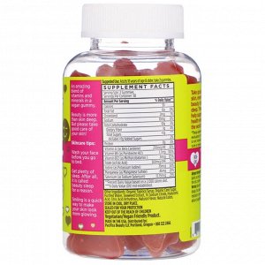 Pacifica, Beauty Gummies, # без фильтра, для кожи, арбузный вкус, 60 жевательных таблеток